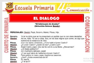 Ficha de El Dialogo para Cuarto de Primaria