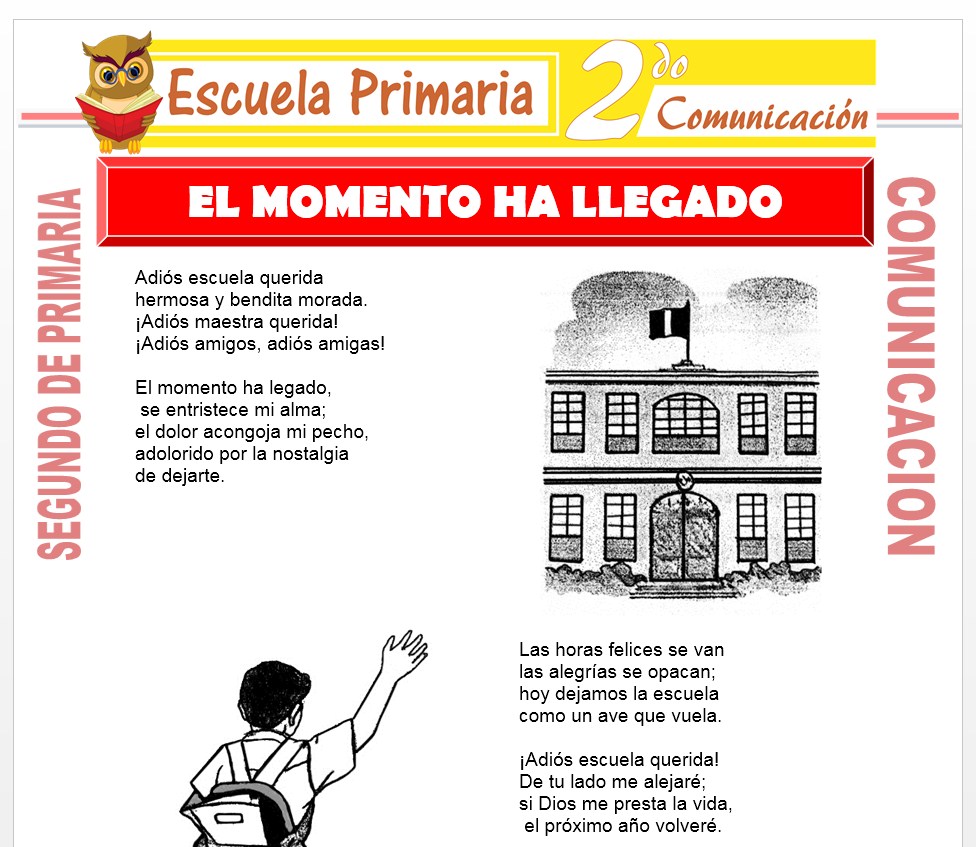 Ficha de El Momento Ha Llegado para Segundo de Primaria Ficha de El Momento Ha Llegado para Segundo de Primaria