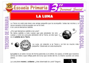 Ficha de La Luna para Tercero de Primaria