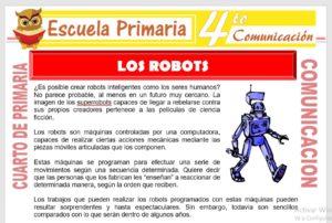 Ficha de Los Robots para Cuarto de Primaria