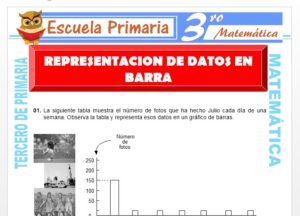Ficha de Representación de Datos en Barra para Tercero de Primaria
