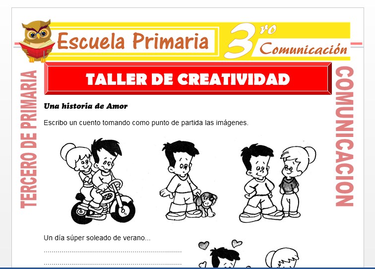 Ficha de Taller de Creatividad para Tercero de Primaria Ficha de Taller de Creatividad para Tercero de Primaria