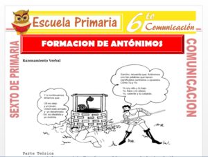 Modelo de la Ficha de Formación de Antónimos con Prefijos para Sexto de Primaria