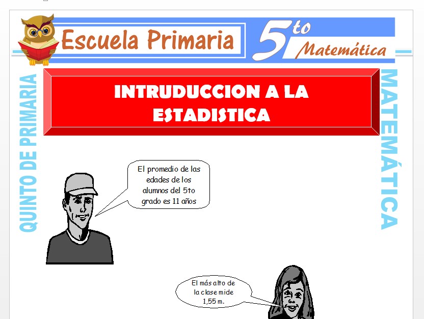 Modelo de la Ficha de Introducción a la Estadística para Quinto de Primaria Modelo de la Ficha de Introducción a la Estadística para Quinto de Primaria