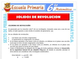 Modelo de la Ficha de Solidos de Revolución para Sexto de Primaria