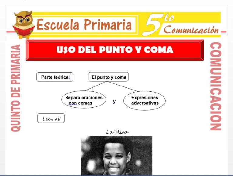 Uso del Punto y Coma para Quinto de Primaria – Escuela Primaria