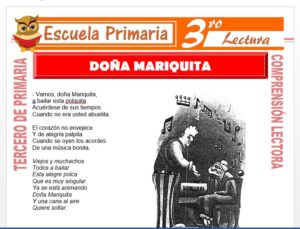 Modelo de la Ficha de Doña Mariquita para Tercero de Primaria