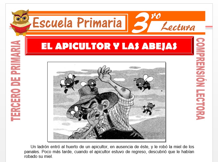 Modelo de la Ficha de El Apicultor y las Abejas para Tercero de Primaria Modelo de la Ficha de El Apicultor y las Abejas para Tercero de Primaria