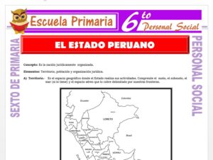 Modelo de la Ficha de El Estado Peruano para Sexto de Primaria