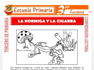 Modelo de la Ficha de La Hormiga y La Cigarra para Tercero de Primaria