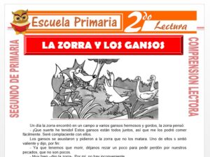 Modelo de la Ficha de La Zorra y los Gansos para Segundo de Primaria
