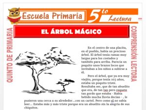 Modelo de la Ficha de El Árbol Mágico para Quinto de Primaria