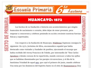 Modelo de la Ficha de Huancayo 1572 para Sexto de Primaria