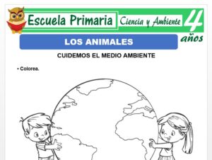 Modelo de la Ficha de Actividades del medio ambiente para Niños de 4 Años