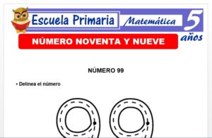 Modelo de la Ficha de El nùmero 99 para Niños de 5 Años