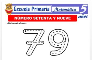 Modelo de la Ficha de El nùmero 79 para Niños de 5 Años