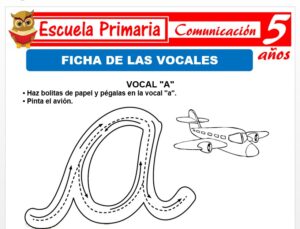 Modelo de la Ficha de Fichas de las vocales para Niños de 5 Años