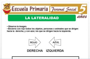 Modelo de la Ficha de Fichas de lateralidad para Niños de 5 Años