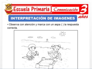 Modelo de la Ficha de Interpretaciòn de imágenes para Niños de 3