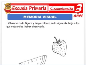 Modelo de la Ficha de Memoria visual para Niños de 3 Años