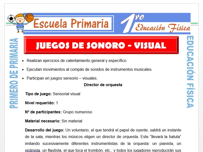 Modelo de la Ficha de Sonoro Visual para Primero de Primaria Modelo de la Ficha de Sonoro Visual para Primero de Primaria
