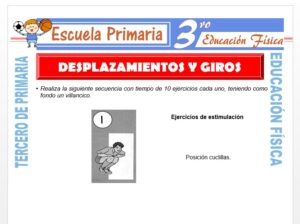 Modelo de la Ficha de Desplazamientos y Giros para Tercero de Primaria